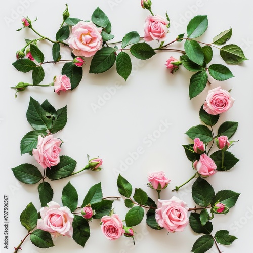 Pink Roses Arranged in Heart Shape