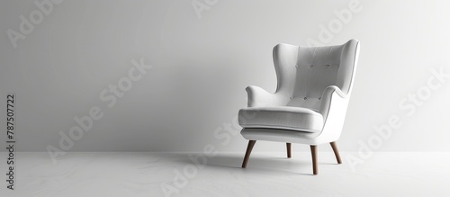 Armchair placed on a white background for interior design purposes.