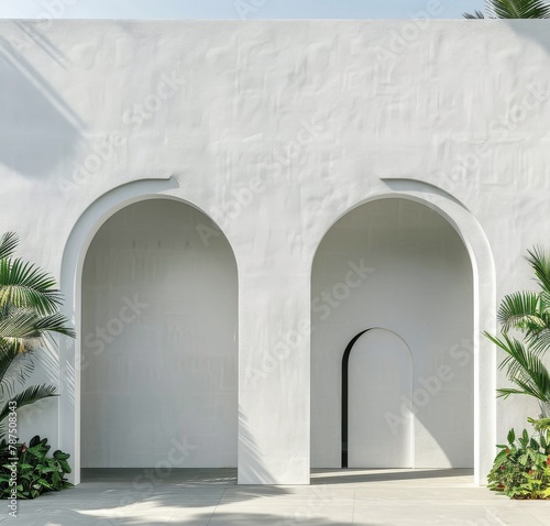 Couple of Archways With Trees in the Background