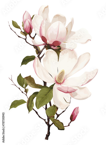PNG Magnolia blossom flower plant © Rawpixel.com