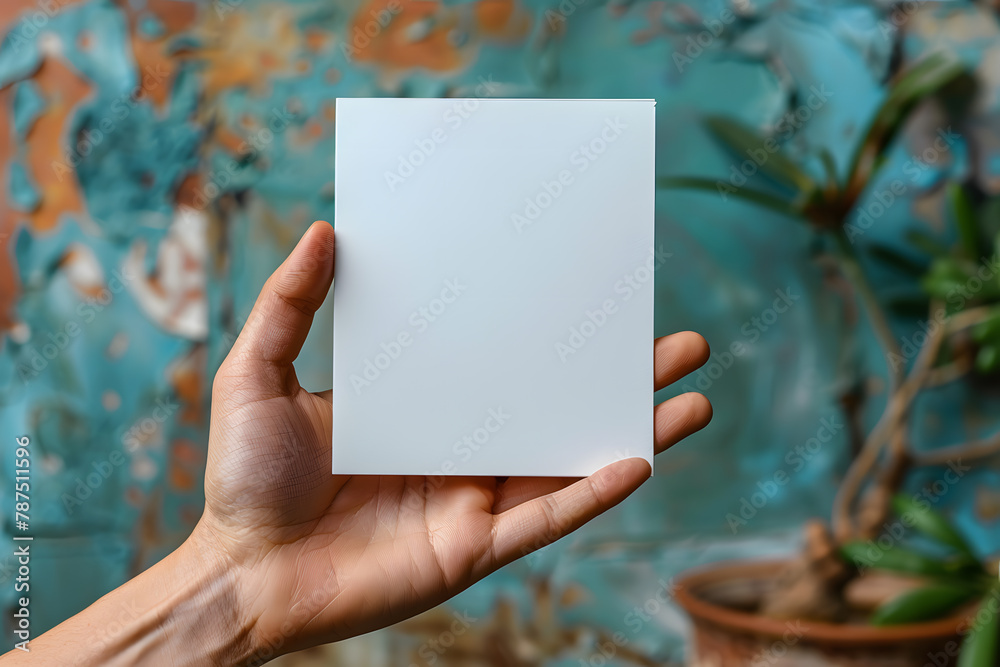 Peaceful Business Notepad Scene with Human Hand