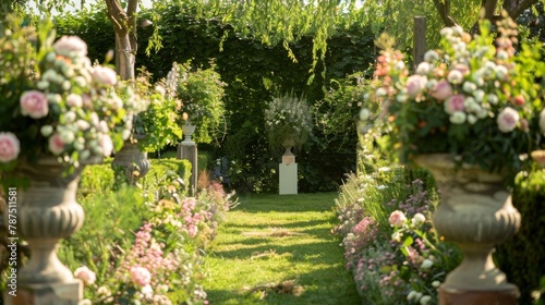 Transport yourself to a bygone era with our stunning English garden podiums where the wellmanicured hedges and flourishing flowers . .