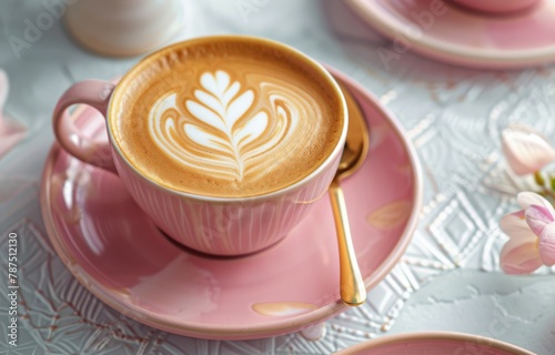 A Cup of Coffee on a Saucer With a Spoon