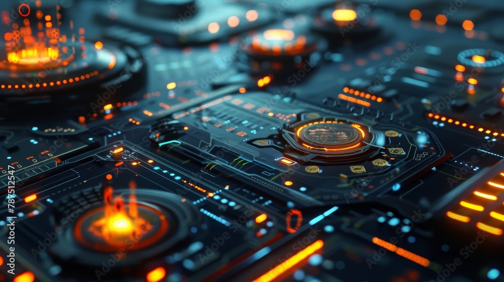 A futuristic 3d visualization of a digital currency exchange platform AI generated illustration A futuristic 3d visualization of a digital currency exchange platform AI generated illustration