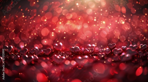 Red and Black Background With Bubbles