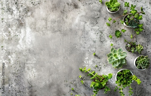 Various Plants Arranged on a Table