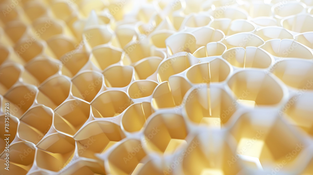 Hexagonal Harmony: Captivating Honeycomb Geometric Structure. Generative AI