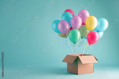 Box Releasing Balloons Into the Sky