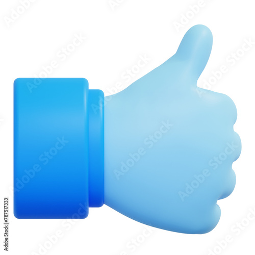 PNG 3D Thumbs Up icon isolated on a white background