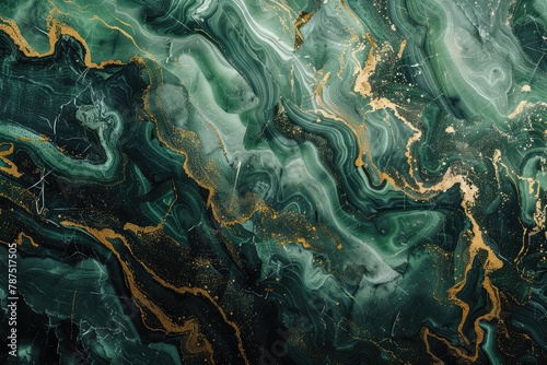 Black and green marble texture