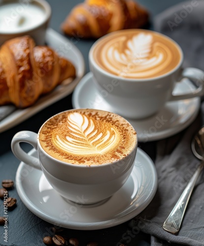 Two Cups of Coffee on Table