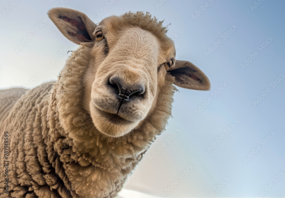 Fototapeta premium Close Up of Sheep Staring at Camera