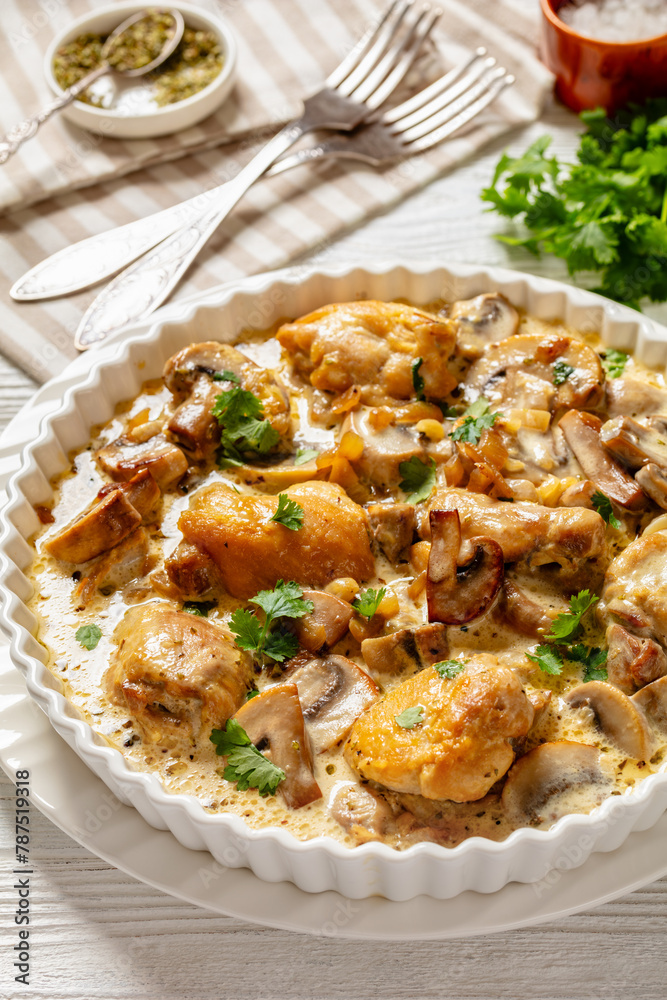 chicken thighs in a creamy mushroom garlic sauce chicken thighs in a creamy mushroom garlic sauce