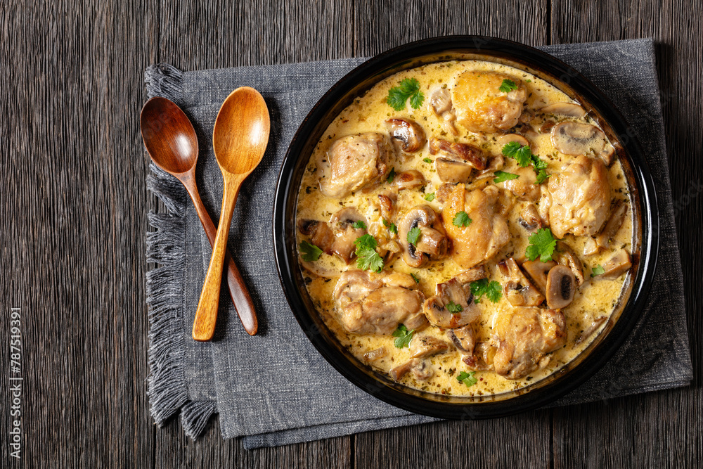 chicken thighs in a creamy mushroom garlic sauce chicken thighs in a creamy mushroom garlic sauce