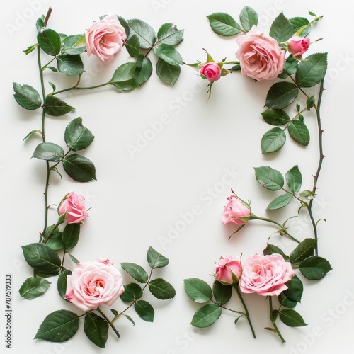 Pink Roses Arranged in Heart Shape