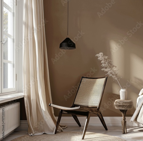 Bedroom With Bed, Chair, and Window