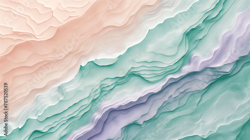Layered rock strata background texture gradient in pastel colours photo