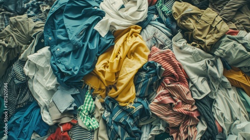 Messy heap of casually strewn garments
