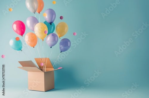 Box Releasing Balloons Into the Sky