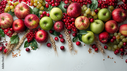 Fraîcheur Rustique : Photographie Éclatante d'une Table Abondante