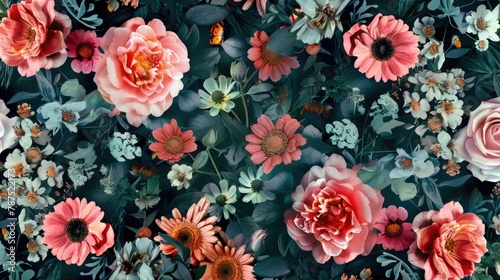 Floral Pattern Artistic Design Concept