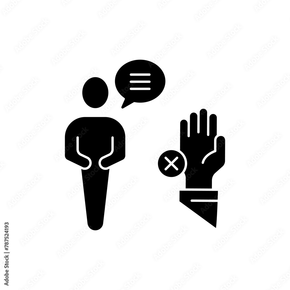 Obraz premium protesting concept line icon. Simple element illustration. protesting concept outline symbol design.