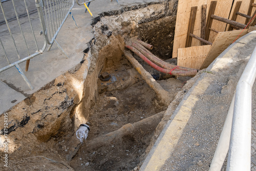 Fotografie The city's infrastructure, street maintenance, replacement of water and gas systems