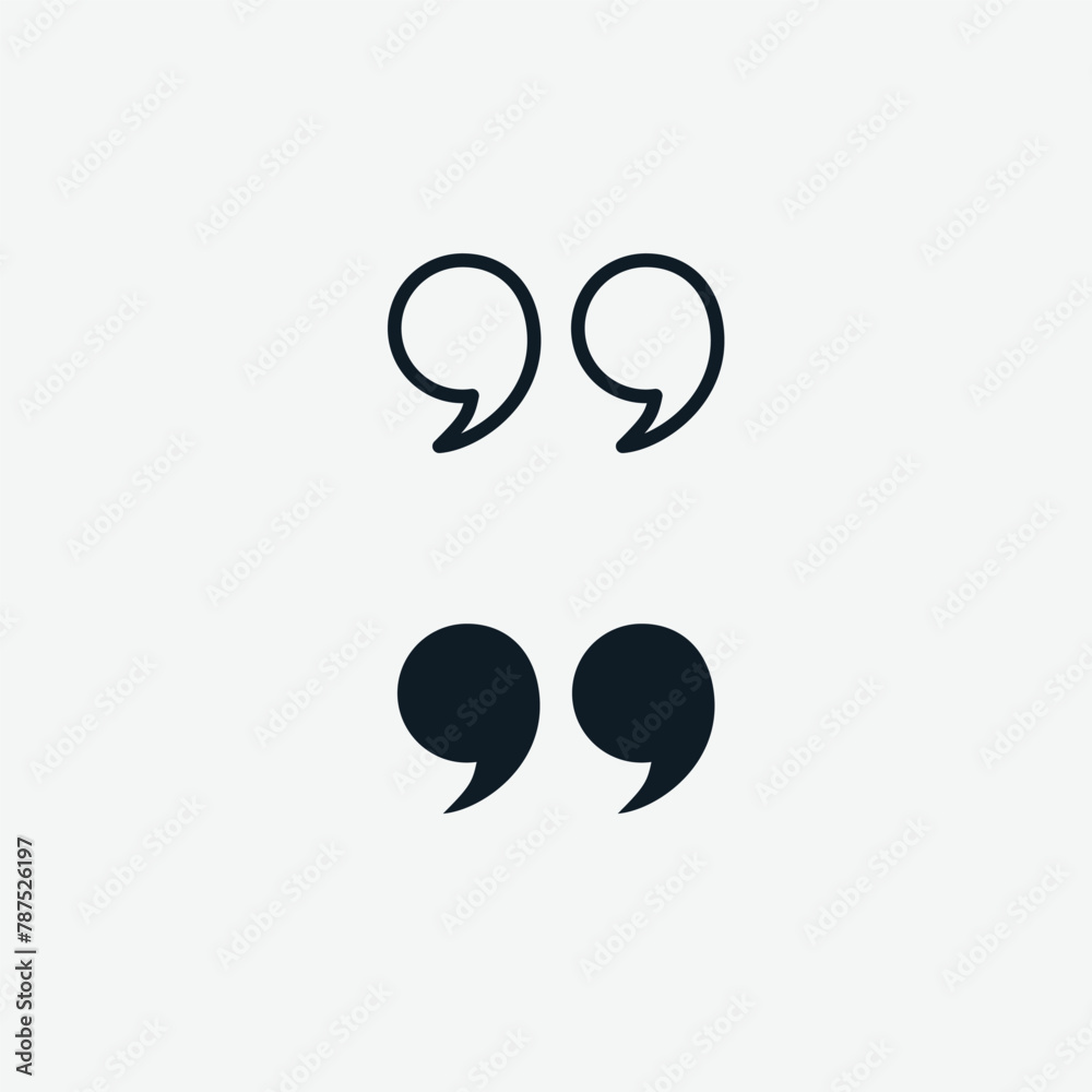 Quote icon vector logo design template