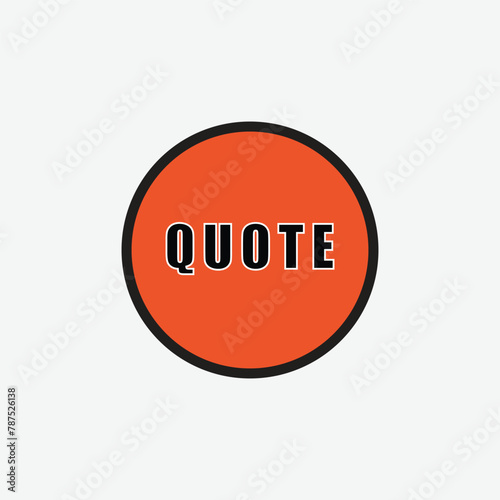 Quote icon vector logo design template