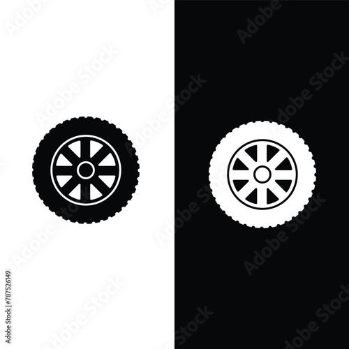 Tire icon vector logo design template