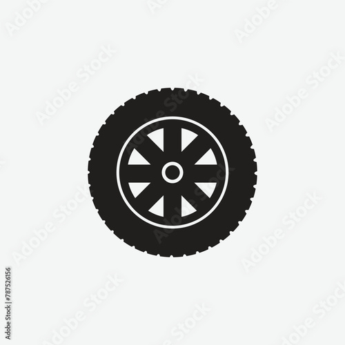 Tire icon vector logo design template