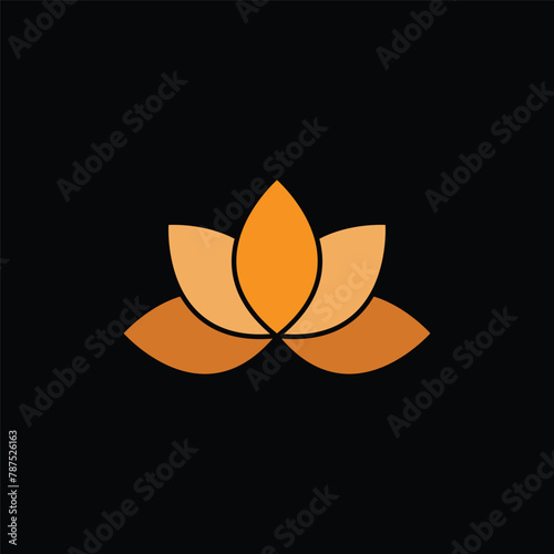Lotus icon vector logo design template