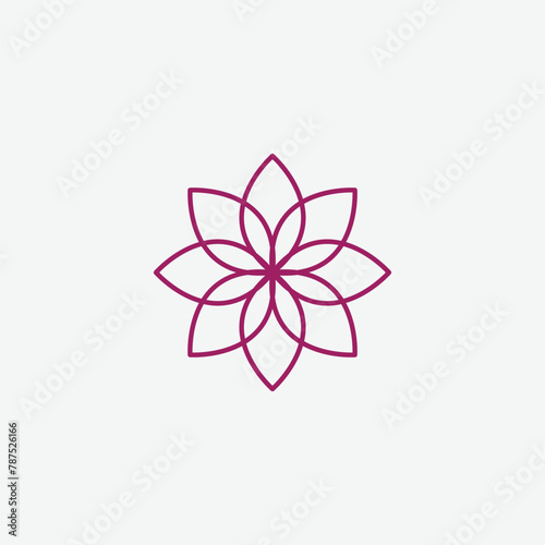 Lotus icon vector logo design template
