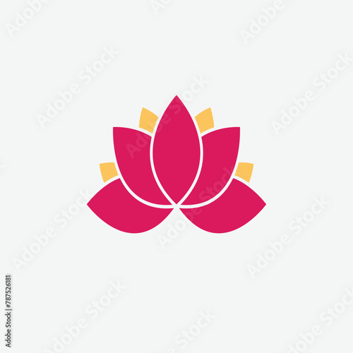 Lotus icon vector logo design template
