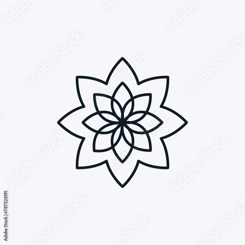 Lotus icon vector logo design template