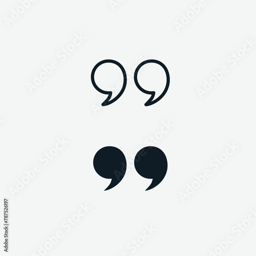 Quote icon vector logo design template