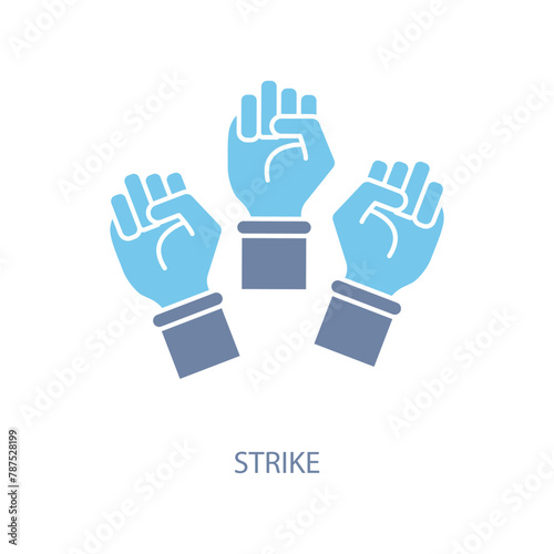 strike concept line icon. Simple element illustration. strike concept outline symbol design.