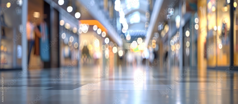 Background of a shopping mall with shallow depth of field.