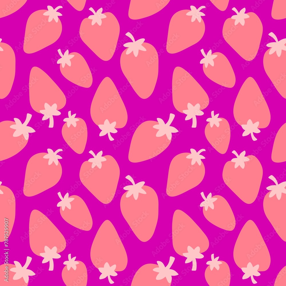 Fruit seamless strawberry pattern for fabrics and textiles and packaging and gifts and cards and linens