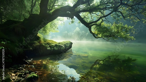 Swamp Natural Landscape Photography  Generative AI 