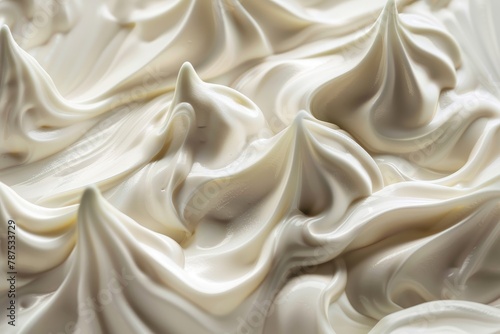 Organic Dairy Yogurt Swirl Texture in Macro