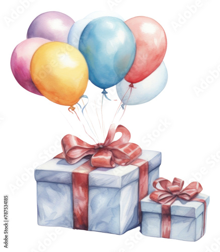 PNG Birthday gift birthday balloon paper.