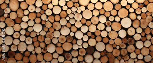 tree section  Pile logs  Wooden background  Concept deforestation  texture element banner