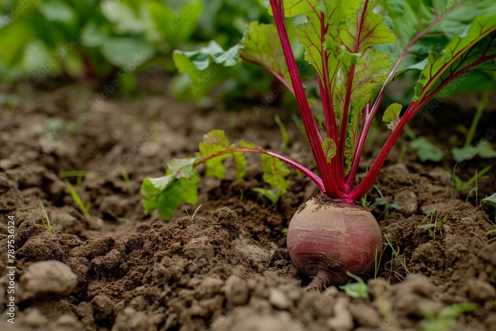 Harvesting a beet in the earth, fresh beet harvesting, harvesting background, beet harvesting, healthy vegetable harvesting, beet root on the farm, beet farm closeup Harvesting a beet in the earth, fresh beet harvesting, harvesting background, beet harvesting, healthy vegetable harvesting, beet root on the farm, beet farm closeup