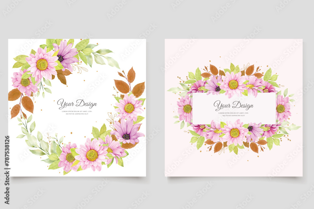 Beautiful floral spring and summer background and frame card design Beautiful floral spring and summer background and frame card design