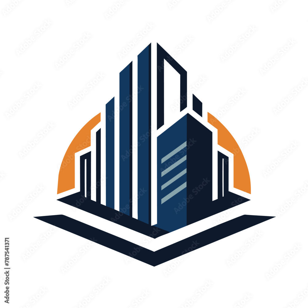 Sleek, modern logo design for a building company inspired by urban architecture, A sleek and modern design inspired by urban architecture for a property development company Sleek, modern logo design for a building company inspired by urban architecture, A sleek and modern design inspired by urban architecture for a property development company