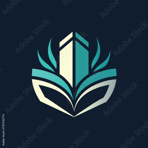 A minimalist logo design for a book store, featuring a combination of book icons and a bold, modern font, Craft a simple yet impactful design for a book publishing firm