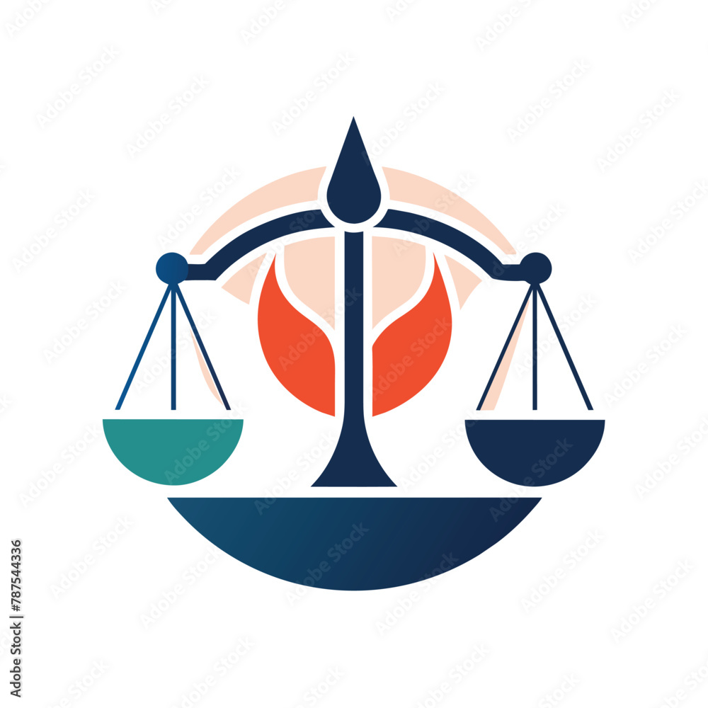 A balance scale with a red circle behind it, symbolizing equality and measurement, Create a minimalist logo featuring a balance scale to symbolize trust and integrity in investing A balance scale with a red circle behind it, symbolizing equality and measurement, Create a minimalist logo featuring a balance scale to symbolize trust and integrity in investing