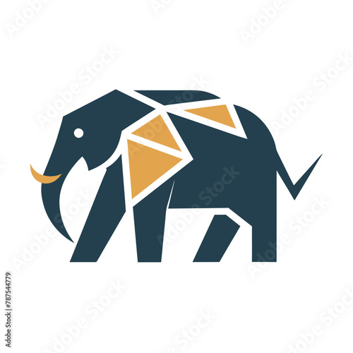 An elephant using its trunk to hold a piece of paper, Create a minimalist logo with a subtle nod to the strength and grace of an elephant