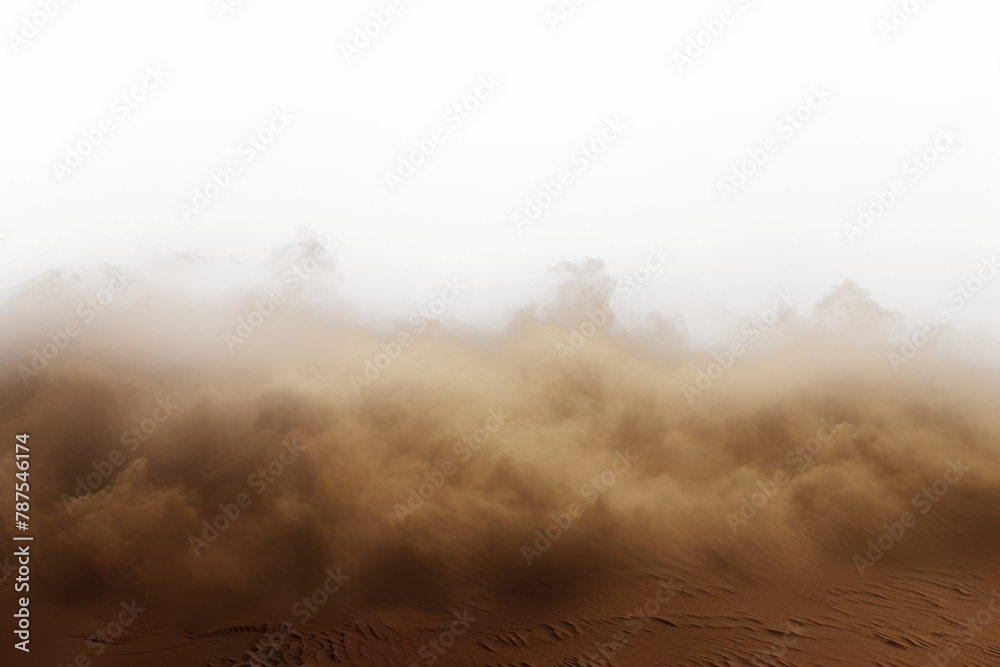 Obraz premium Desert sand explosion effect png, transparent background